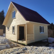 Фото готовых работ - Каркасная баня 6х6 м., с мансардой (К-47)