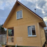 Фото готовых работ - Каркасная баня 5х5 м., с мансардой