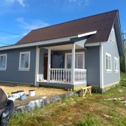 Фото готовых работ - Каркасный дом 8,6х10 м., с мансардой 