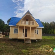 Фото готовых работ - Каркасный дом 6х8 м., с мансардой