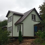 Фото готовых работ - Каркасный дом 7х13 м., с мансардой