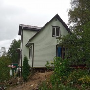 Фото готовых работ - Каркасный дом 7х13 м., с мансардой