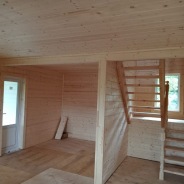 Фото готовых работ - Каркасный дом 7х13 м., с мансардой