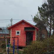 Фото готовых работ - Баня из проф. бруса естественной влажности 3х6 м