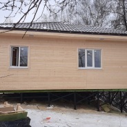 Фото готовых работ - Одноэтажный каркасный дом 9х12 м.