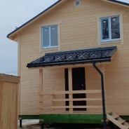 Фото готовых работ - Каркасный дом 7х8 м + терраса 2,5х8 м.