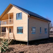 Фото готовых работ - Каркасный дом 8,0 х 9,0 м (К-166)