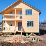 Фото готовых работ - Каркасный дом 8,0 х 9,0 м (К-166)