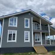 Фото готовых работ - Каркасный дом 8,5х11,5 м (Проект К-162)