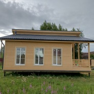 Фото готовых работ - каркасный дом 8х9 м.