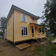 Фото готовых работ - Каркасный дом 7,5 х 7,5 м (Проект К-186)