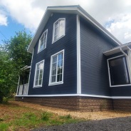 Фото готовых работ - Каркасный дом 6х8 м + терраса 3х4 м