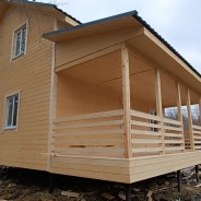 Фото готовых работ - Каркасный дом 7х8 м + терраса 2,5х8 м.