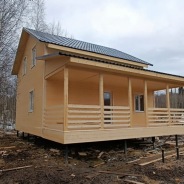 Фото готовых работ - Каркасный дом 7х8 м + терраса 2,5х8 м.