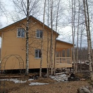 Фото готовых работ - Каркасный дом 7х8 м + терраса 2,5х8 м.