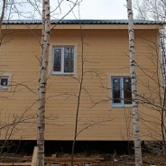 Фото готовых работ - Каркасный дом 7х8 м + терраса 2,5х8 м.