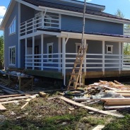 Фото готовых работ - Каркасный дом 10х11м + терраса 3х10 м. (К-190)