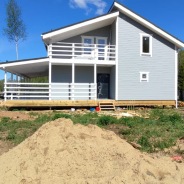 Фото готовых работ - Каркасный дом 10х11м + терраса 3х10 м. (К-190)