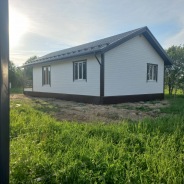 Фото готовых работ - Каркасный дом 11х8 м + терраса 2,5х8 м.