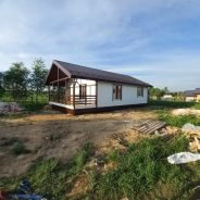 Фото готовых работ - Каркасный дом 11х8 м + терраса 2,5х8 м.
