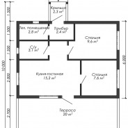Фото готовых работ - Каркасный дом 6х8 м. + терраса 2,5х8 м.