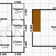 Фото готовых работ - Каркасная баня 6х6 м (Проект К-47)