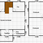 Фото готовых работ - Каркасный дом 9х8,5 м.