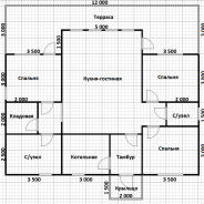 Фото готовых работ - Каркасный дом 10,5х12 м. (К-247)