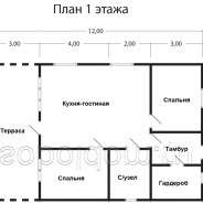 Фото готовых работ - Каркасный дом 12х8 м (Проект К-185)