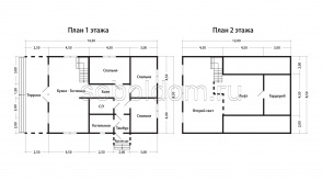 Каркасный дом К-224, 8,5х12 м.