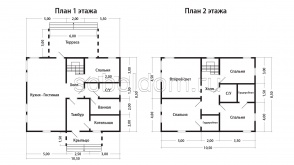 Каркасный дом К-228, 8,5х10,5 м.