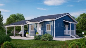 Каркасный дом К-73, 9,5x14,5 м.