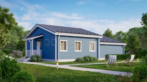 Каркасный дом К-73, 9,5x14,5 м.