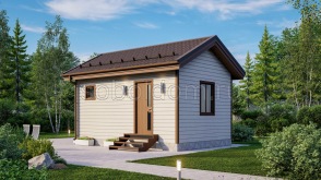 Баня из сухого бруса Б-1, 6x4 м.