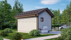 Баня из сухого бруса Б-1, 6x4 м.