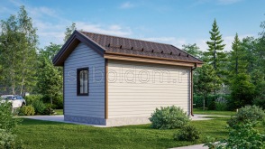 Каркасная баня К-01, 6x4 м.