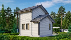 Баня из бруса Б-38, 6x5 м.