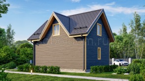 Каркасная баня К-30, 8x6 м.