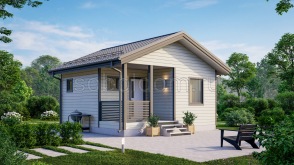 Баня из бруса Б-45, 6x6 м.