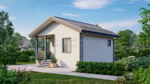 Каркасная баня К-45, 6x6 м.