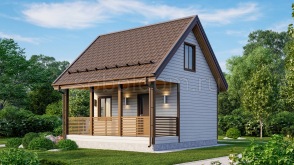 Каркасная баня К-20, 6x4 м.