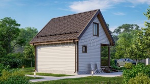 Каркасная баня К-20, 6x4 м.