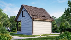 Баня из бруса Б-20, 6x4 м.