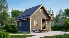 Баня из бруса Б-22, 6x6 м.