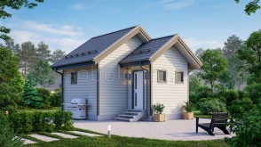 Баня из бруса Б-23, 6x5 м.