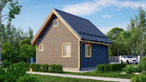 Каркасная баня К-22, 6x6 м.