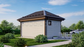 Каркасная баня К-24, 6x4 м.