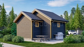 Каркасная баня К-26, 6x6 м.