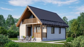 Баня из бруса Б-29, 9x6 м.