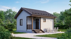 Баня из бруса Б-3, 6x6 м.